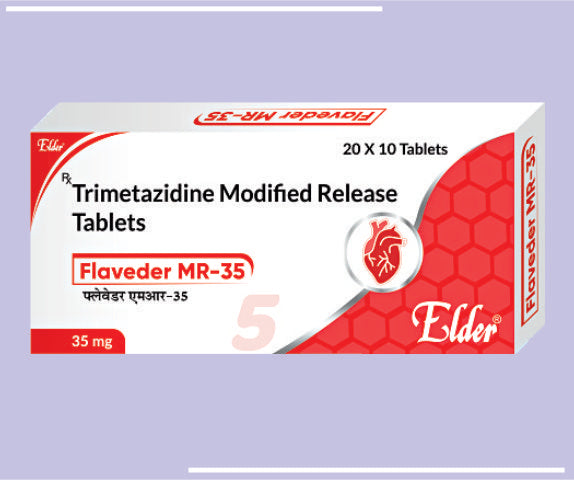FLAVEDER MR 35 TABS (20X10) Trimetazidine 35mg (MR) Tab by Elder