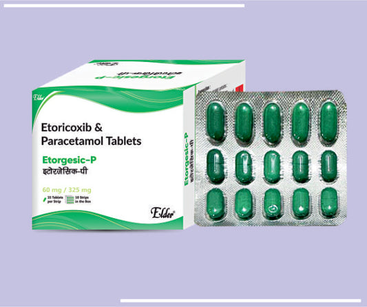 ETORGESIC P TABS (60/325 MG) (10X15) Etoricoxib 60mg, Paracetamol 325mg by Elder