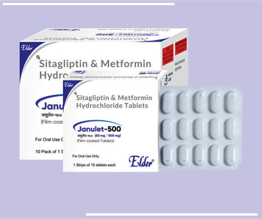 JANULET 500 TABS (50/500 MG) (5X(2X15)) Sitagliptin 50mg,Metformin 500mg by Elder