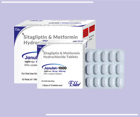 JANULET 1000 TABS (50/1000MG) (5X(2X15)) Sitagliptin 50,Meftormin 1000mg by Elder