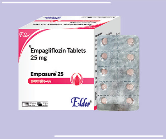 EMPASURE 25MG TABS (10X10) Empagliflozin 5mg + Metformin 1000mg ( As Extended Release ) by Elder