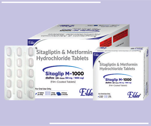SITAGLIP M 1000 TABS (50/1000MG) (10X15) Sitagliptin 50,Meftormin 1000mg by Elder