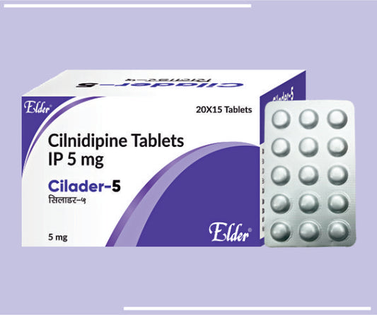 CILADER 5 TABS (20X15) Cilnidipine 5mg. by Elder