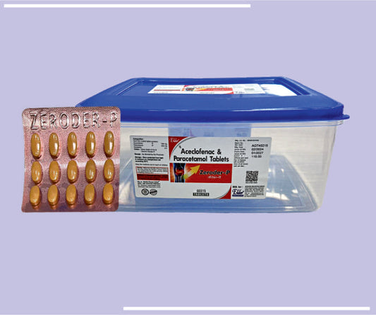 ZERODER P TABS (PLASTIC) (100/325MG) (70X15) Aceclo 100mg,Para 325mg by Elder