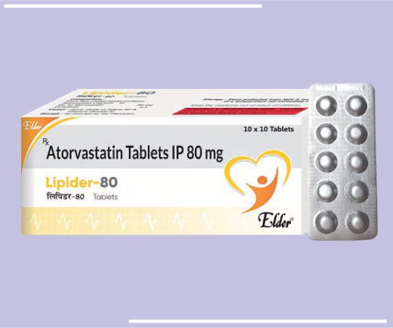 LIPIDER 80 (10X10) Atorvastatin Calcium 80 MG
 by Elder