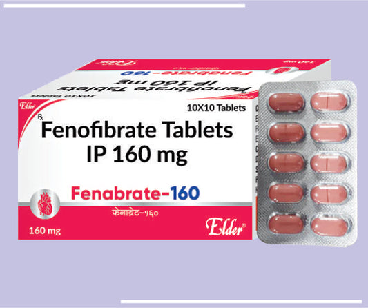 FENABRATE 160 TABS (10X10) Finofibrate LP 160 MG 
 by Elder