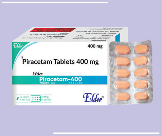 PIRACTEM  400 TABS (10X10) Piracetam IP 400 MG
 by Elder