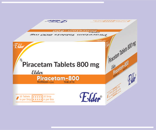 PIRAPIL 800 TABS (10X10) Piracetam IP 800 MG by Elder