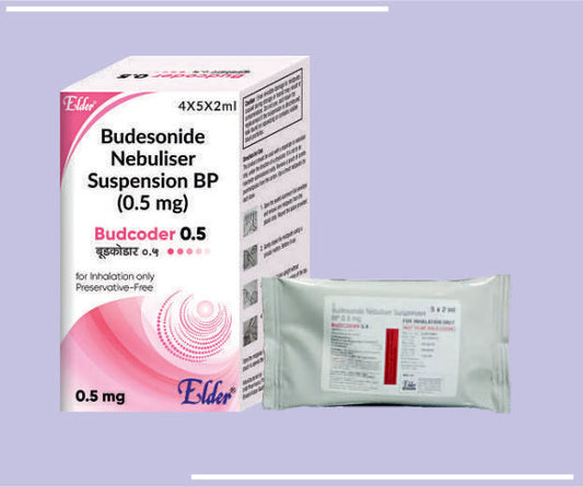 BUDCODER  0.5MG RESP (5X2ML) Budesonide Nebusiler Suspn(0.5mg) by Elder