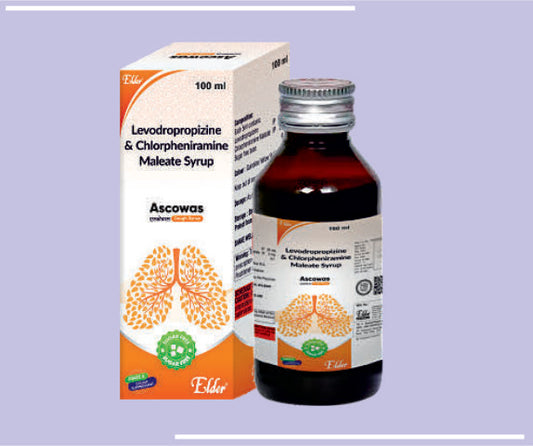ASCOWAS  SYP (100ML) Levodropropizine 30mg, Chlorpherinamine 2mg by Elder