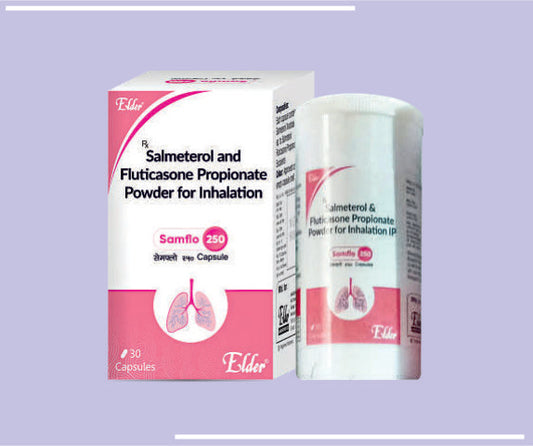 SAMFLO 250 ROTACAPS (30CAP) Salmeterol 25mcg,Fluticasone 250mcg 120 MD by Elder