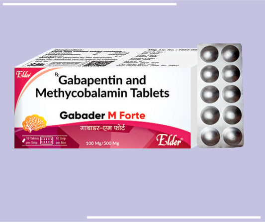 GABADER M  FORTE (100/500) (10X10) Gabapentin 100mg,Mecobalamin 500mcg by Elder