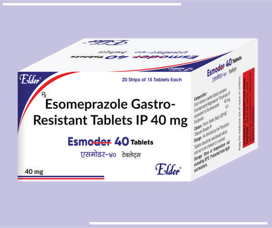 ESMODER 40 TABS (20X15) Esomeprazole 40 MG by Elder