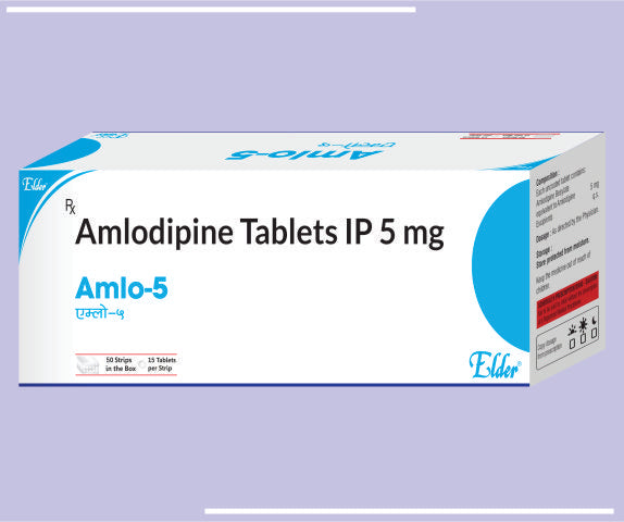 AMLO 5 TABS (BLISTER) (50X15) Amlodipine  5MG by Elder