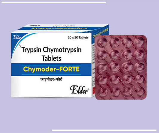 CHYMODER FORTE TABS (10X20) Trypsin-Chymotrypsin (100000 au) by Elder