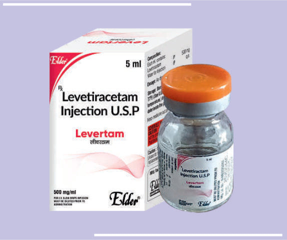 LEVERTAM 500 INJ (40X5ML) Levetiracetam Inj by Elder