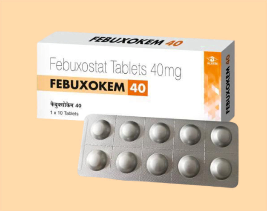 Febuxokem - 40 Tablets (10'S) pack 10'S ( Febuxostat 40 Mg ) by Alkem1