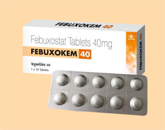 Febuxokem - 40 Tablets (10'S) pack 10'S ( Febuxostat 40 Mg ) by Alkem1