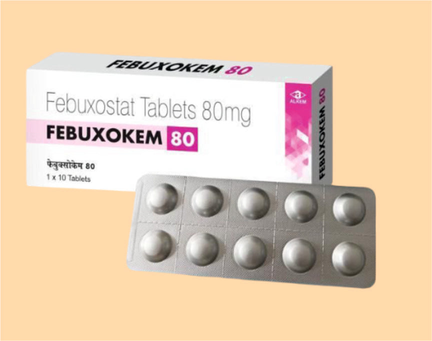 Febuxokem - 80 Tablets (10'S) pack 10'S ( Febuxostat 80 Mg ) by Alkem1