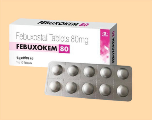 Febuxokem - 80 Tablets (10'S) pack 10'S ( Febuxostat 80 Mg ) by Alkem1