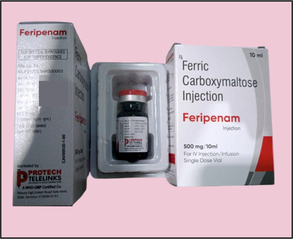 FERIPENAM 500MG VIAL+WFI ( Ferric Carboxymaltose (50Mg/Ml) ) by Protech