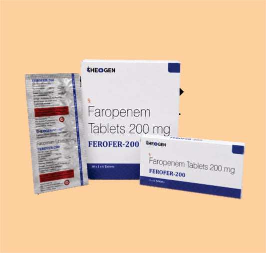 FEROFER-200 TABLET (10x1x6) Each Film Coated Tablet Contains: Faropenem Sodium Eq. to Faropenem 200mg  by Theon