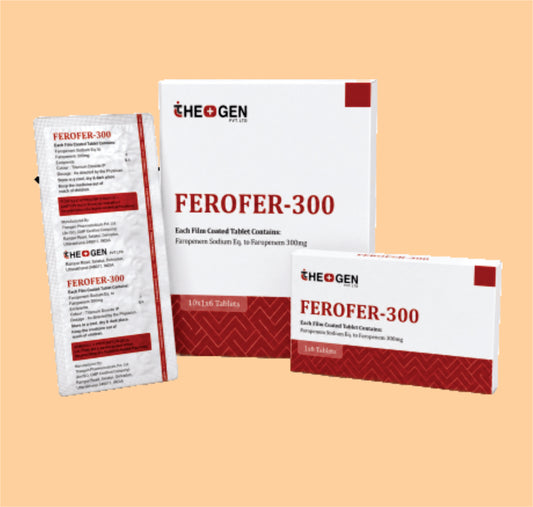 FEROFER-300 TABLET (10x1x6) Each Film Coated Tablet Contains: Faropenem Sodium Eq. to Faropenem 300mg  by Theon