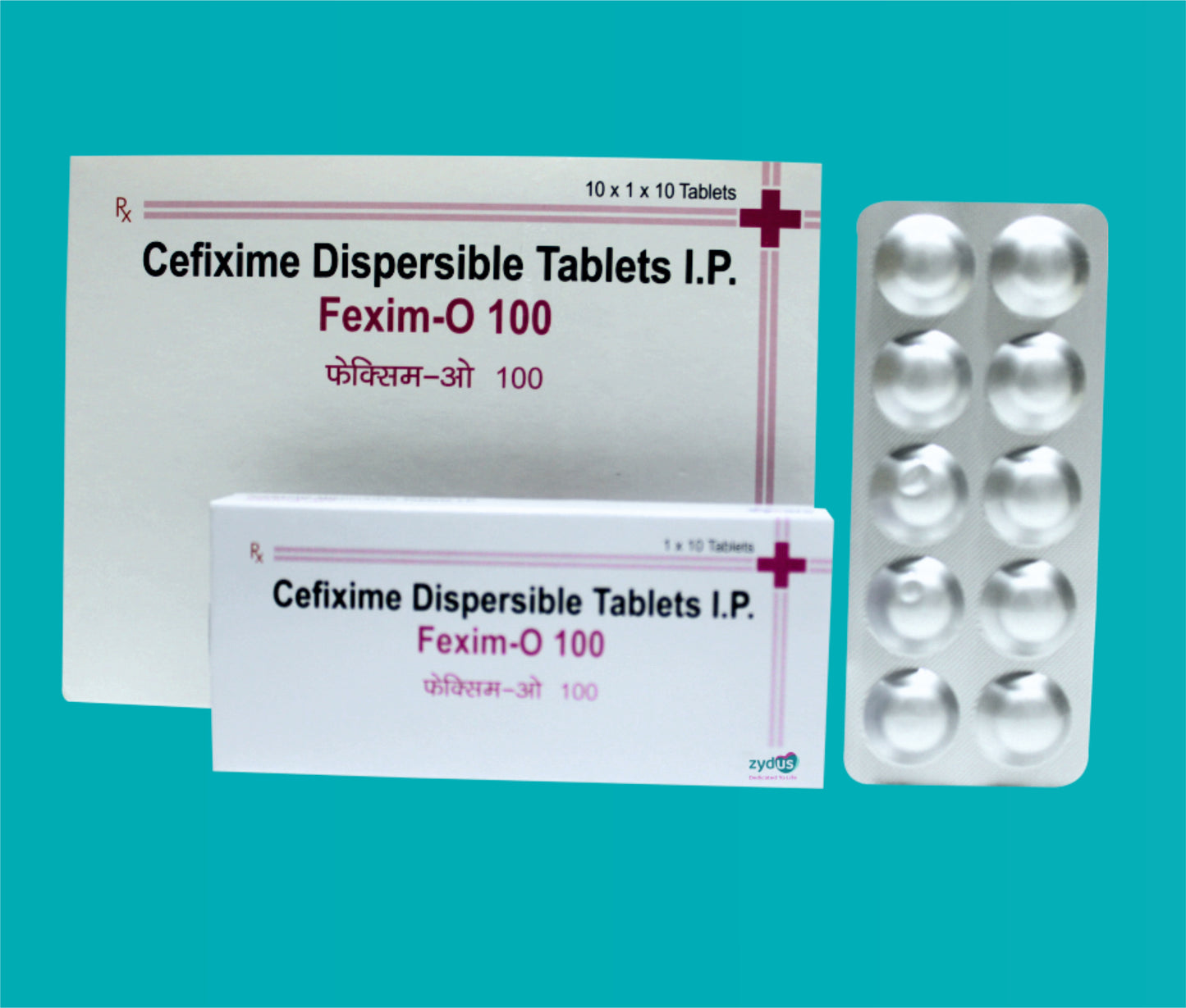 FEXIM O 100 (ALU-ALU) 10x1x10 ( Cefixime 100 ) by Zydus