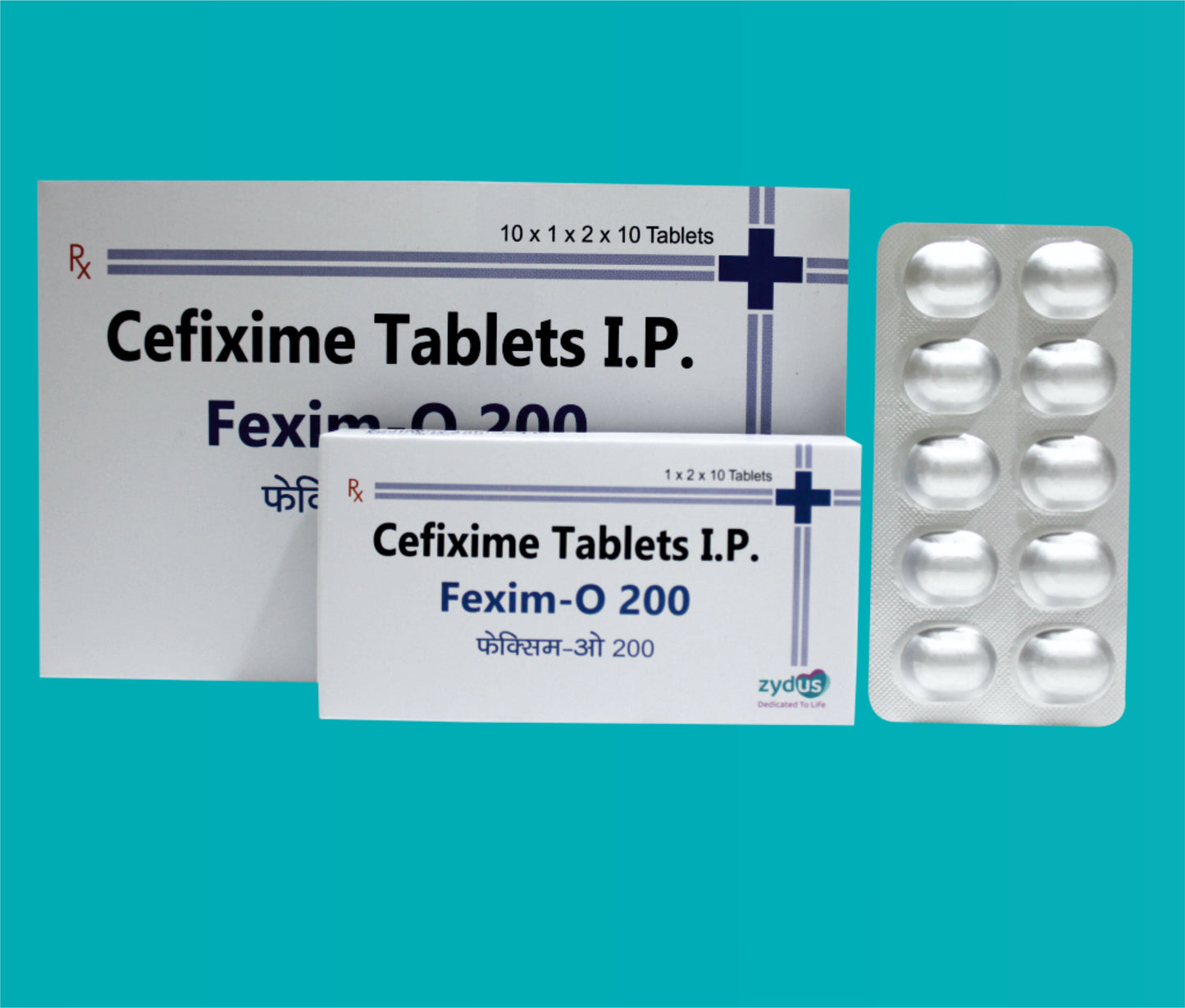 FEXIM O 200MG TABLET WITH MONO 10X1X2X10 ( Cefixime 200 mg ) by Zydus
