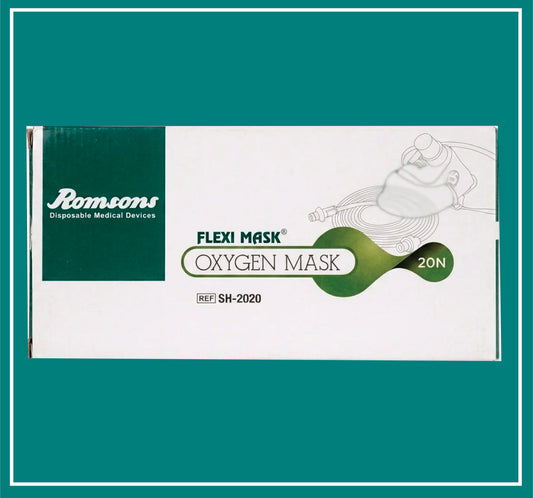 FLEXI MASK (ADULT) 2 MTR (Standard Oxygen Mask) by Romson