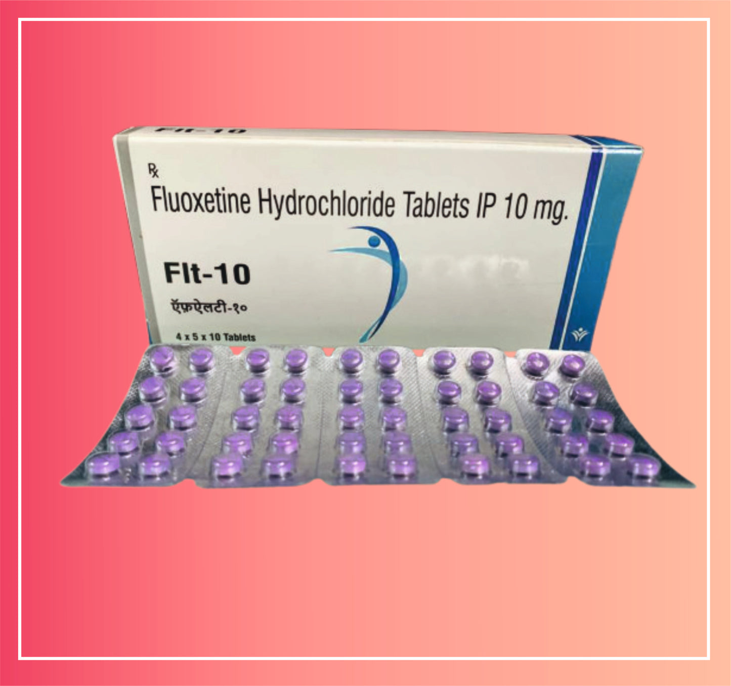 Fluoxetine Hcl 10* pack of 5x4x10 Tab by Dellwich