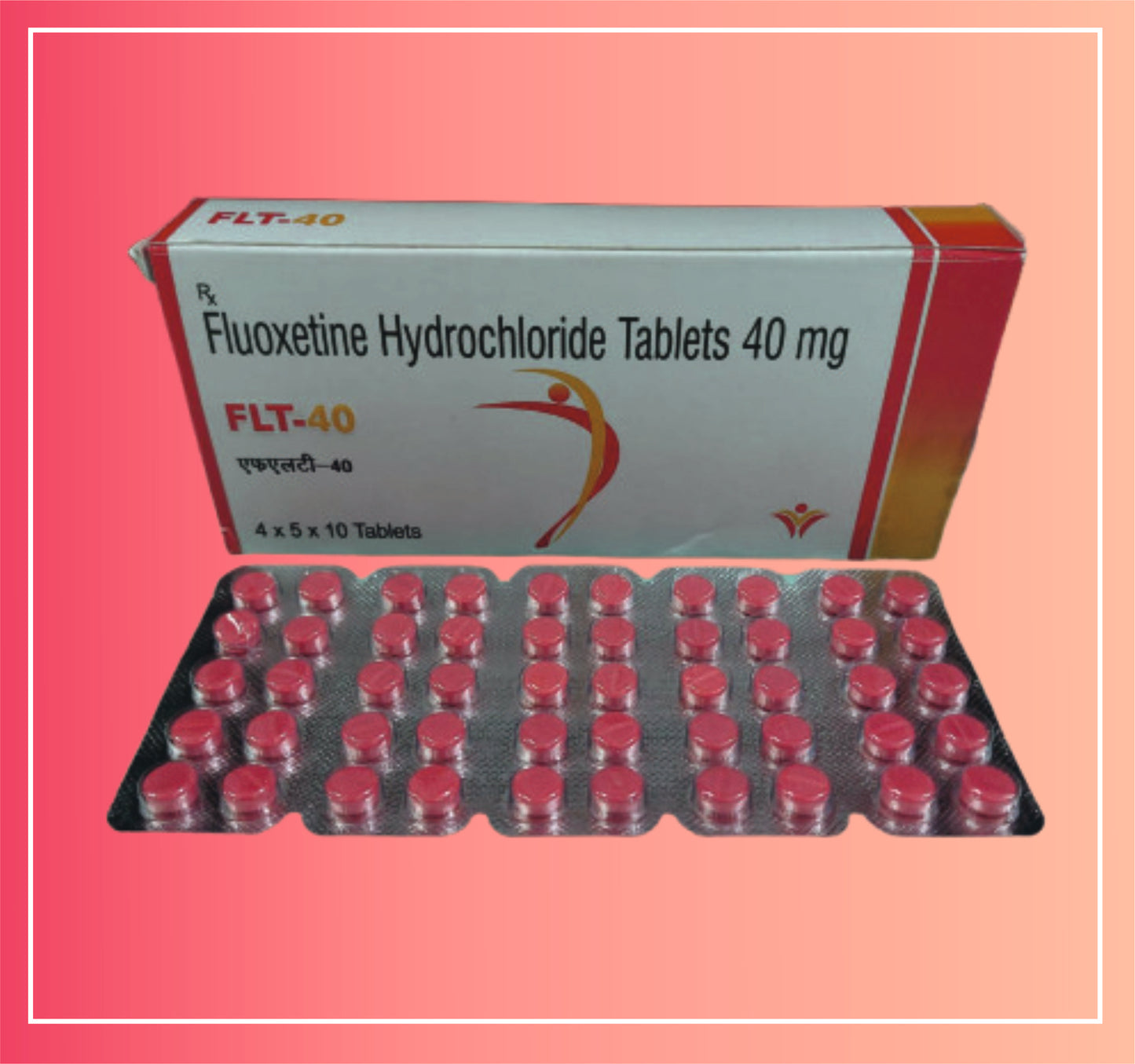 Fluoxetine Hcl 40*  {Rate of 10 Tab} by Dellwich
