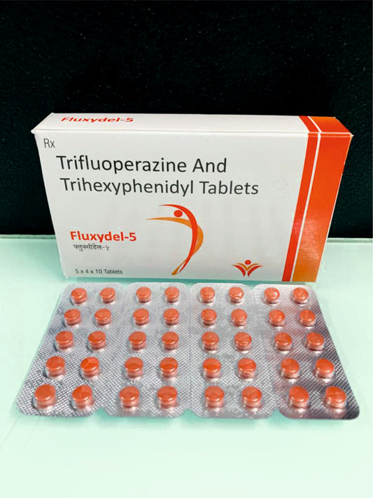 Trifluoperazine Hcl 5, Trihexyphenidyl 2  {Rate of 10 Tab} by Dellwich