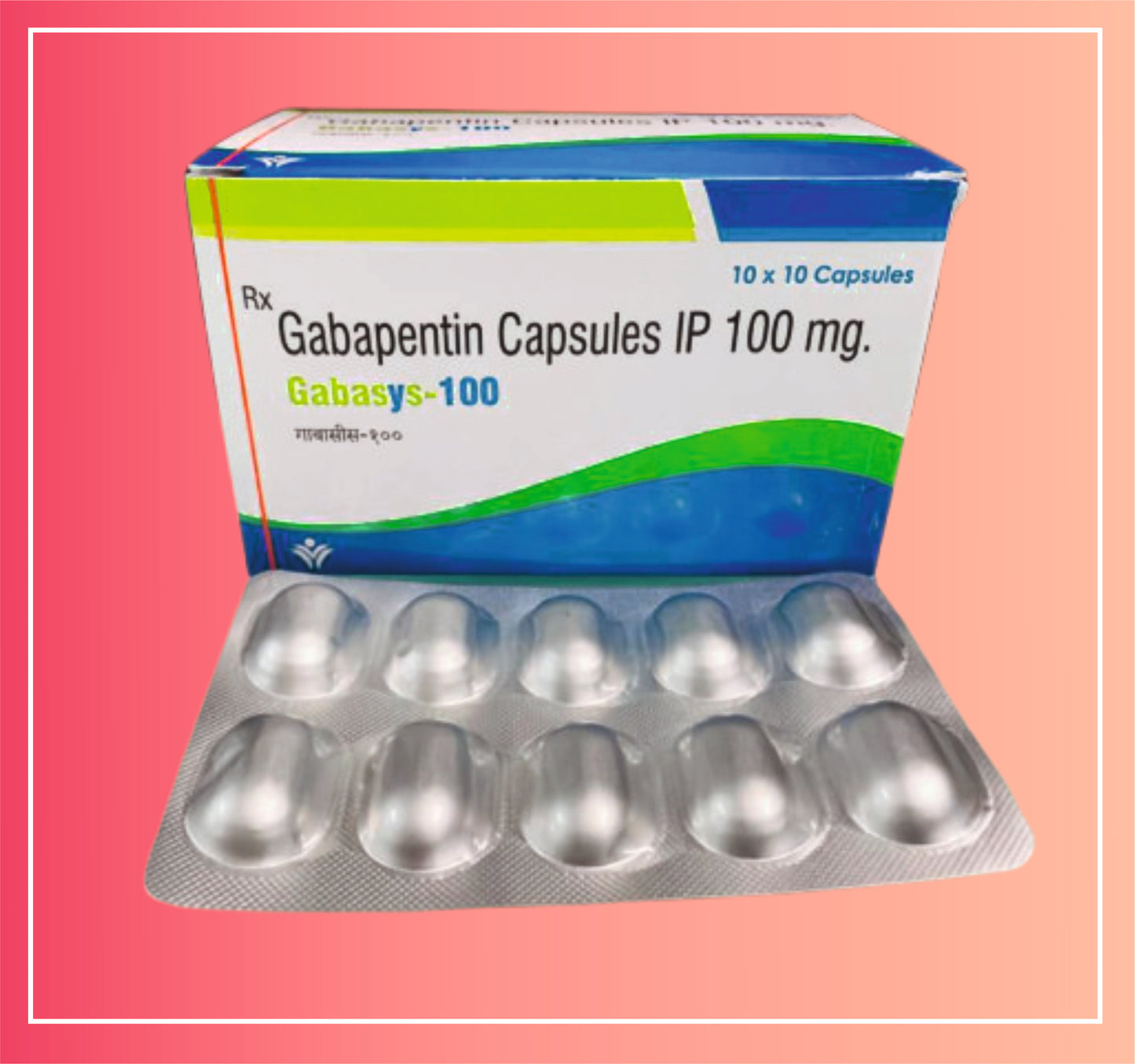 Gabapentin 100  {Rate of 10 Cap} by Dellwich