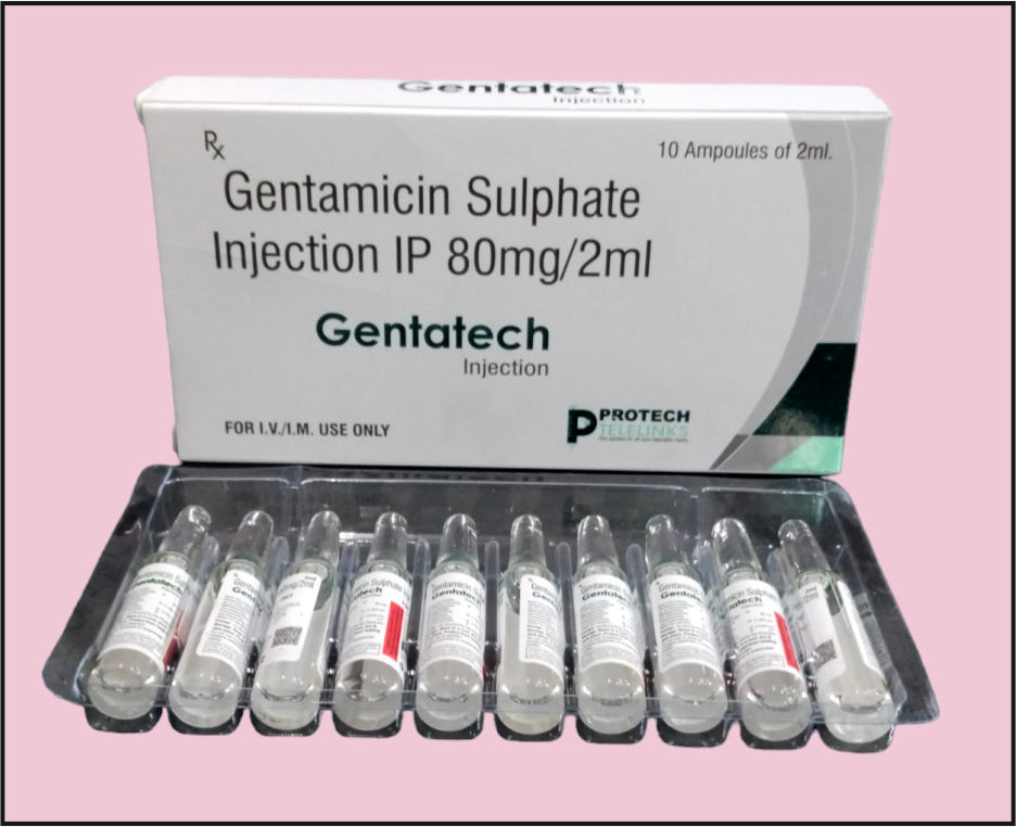 GENTATECH 2 ML AMP ( Gentamicin (80Mg/2Ml) ) by Protech