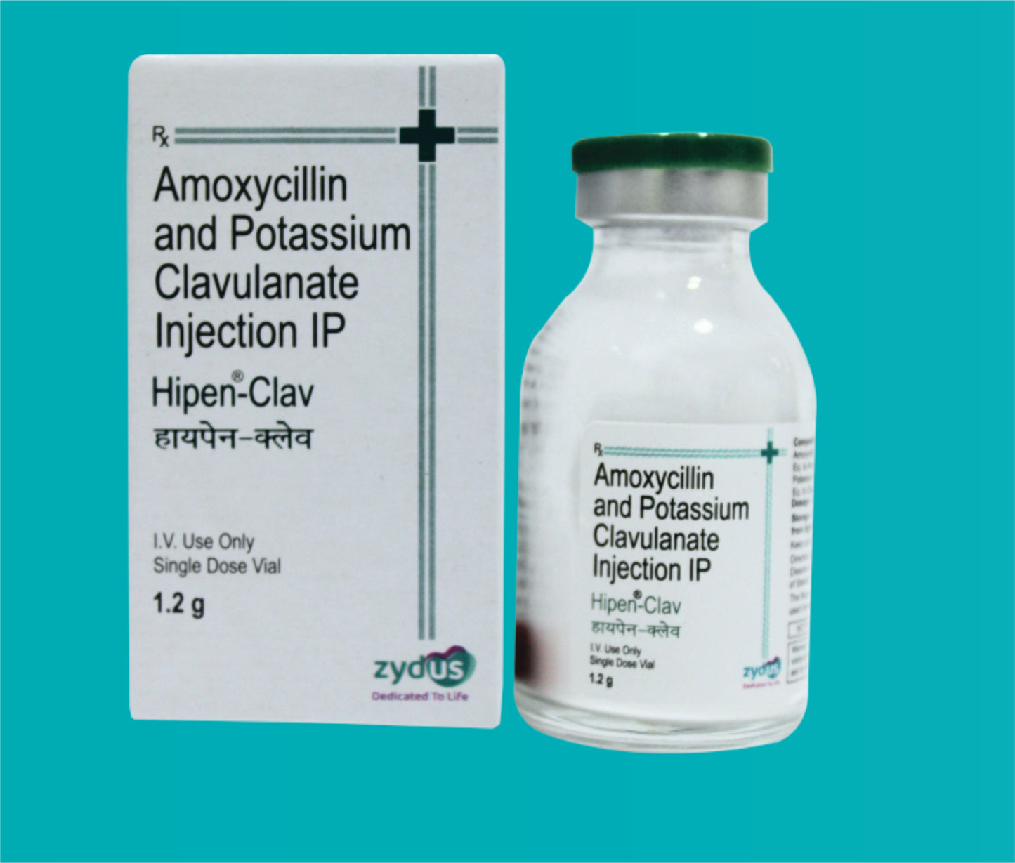HIPEN CLAV 1.2 G INJ Vial ( Amoxicillin Sodium ..1000MG Clavulanic Acid ..200MG ) by Zydus