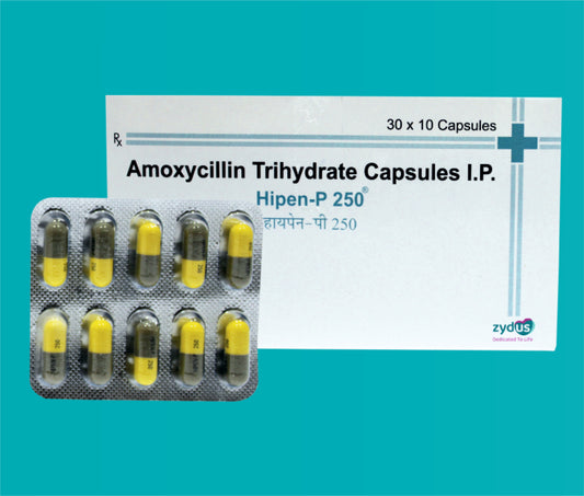 HIPEN P 250 CAP 30X10 ( Amoxycillin 250 mg ) by Zydus