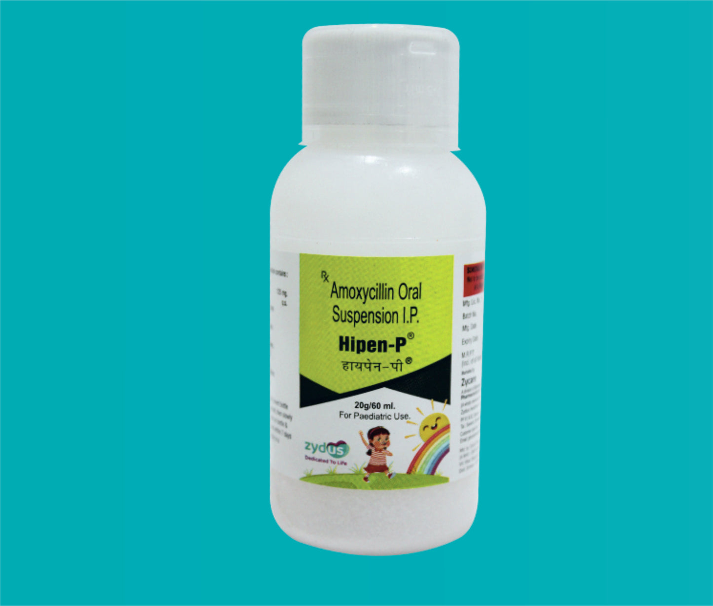 HIPEN P SUSP. 60ml. ( Amoxycillin 125 mg ) by Zydus