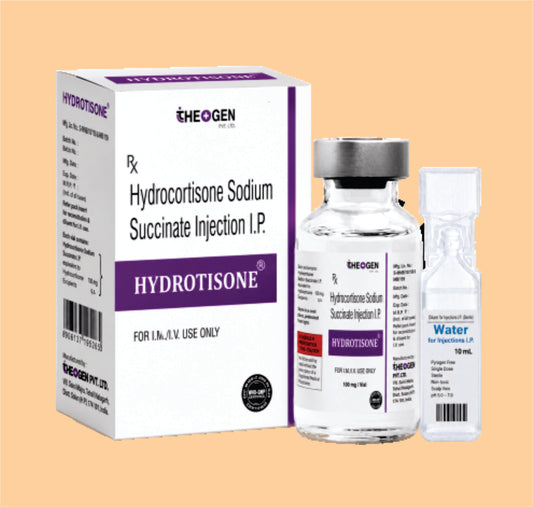 HYDROTISONE INJ (DRIP OFF CARTON) Each vial contain :- hydrocotisone sodium succinate eq. to hydrocotisone 100mg by Theon