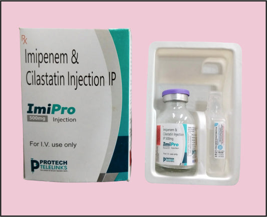 Imipenam 500 Mg +Cliastatin 500 Mg (TUBULAR VIAL) IMIPRO-500 by Protech
