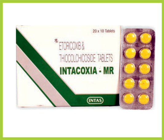 INTACOXIA-MR 10 TAB (COMBO) ( Etoricoxib IP 60mg + Thiocolchicoside 4mg ) by Intas
