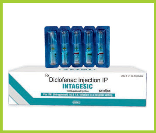 INTAGESIC 1 ML ( each ml contains diclofenac sodium 75 mg ) by Intas