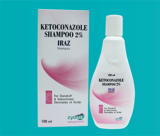 IRAJ SHAMPOO
(WITH MONOCARTON) 100ml. ( Ketoconazole IP 2% W/V ) by Zydus