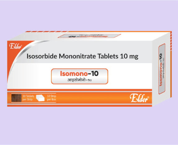 ISOMONO 10MG TAB 30'S ( Isosorbitrate Mononitrate 10 MG
 ) by Elder