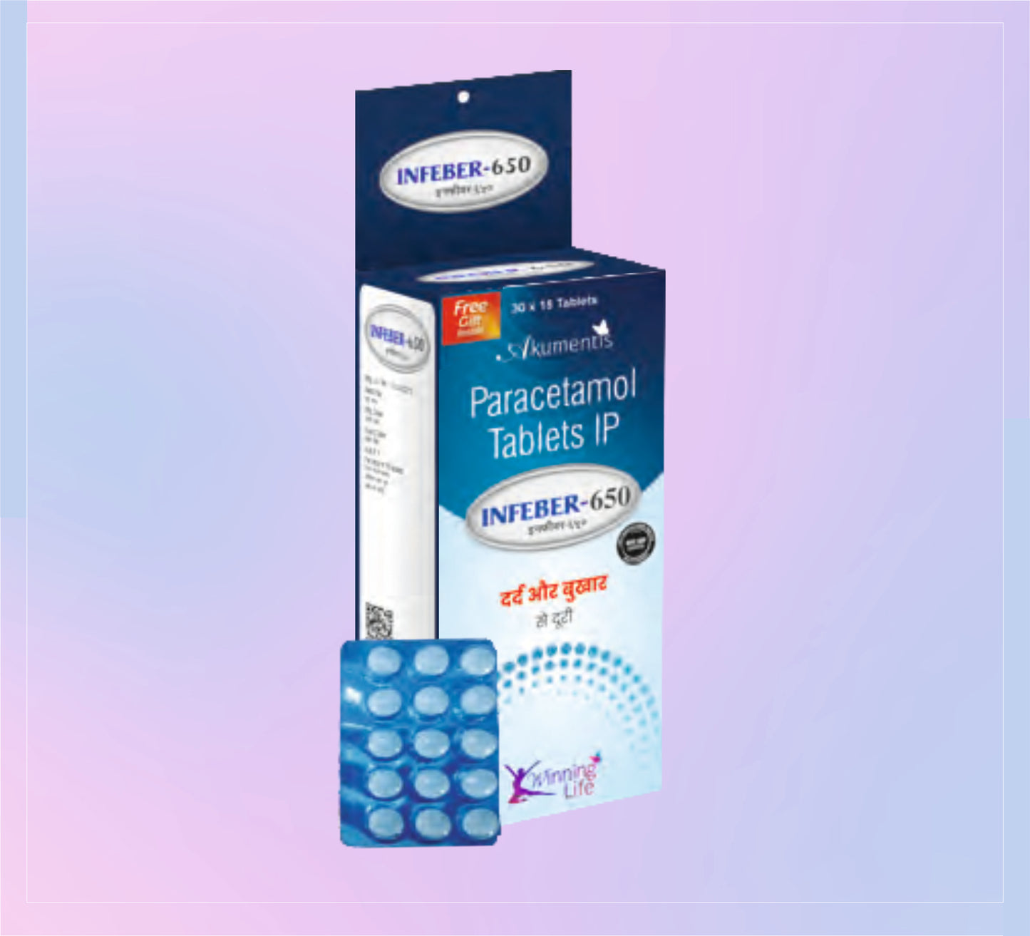 Infeber 650 Tab (Bl) 30x15 Paracetamol 650 Mg   by Akumentis