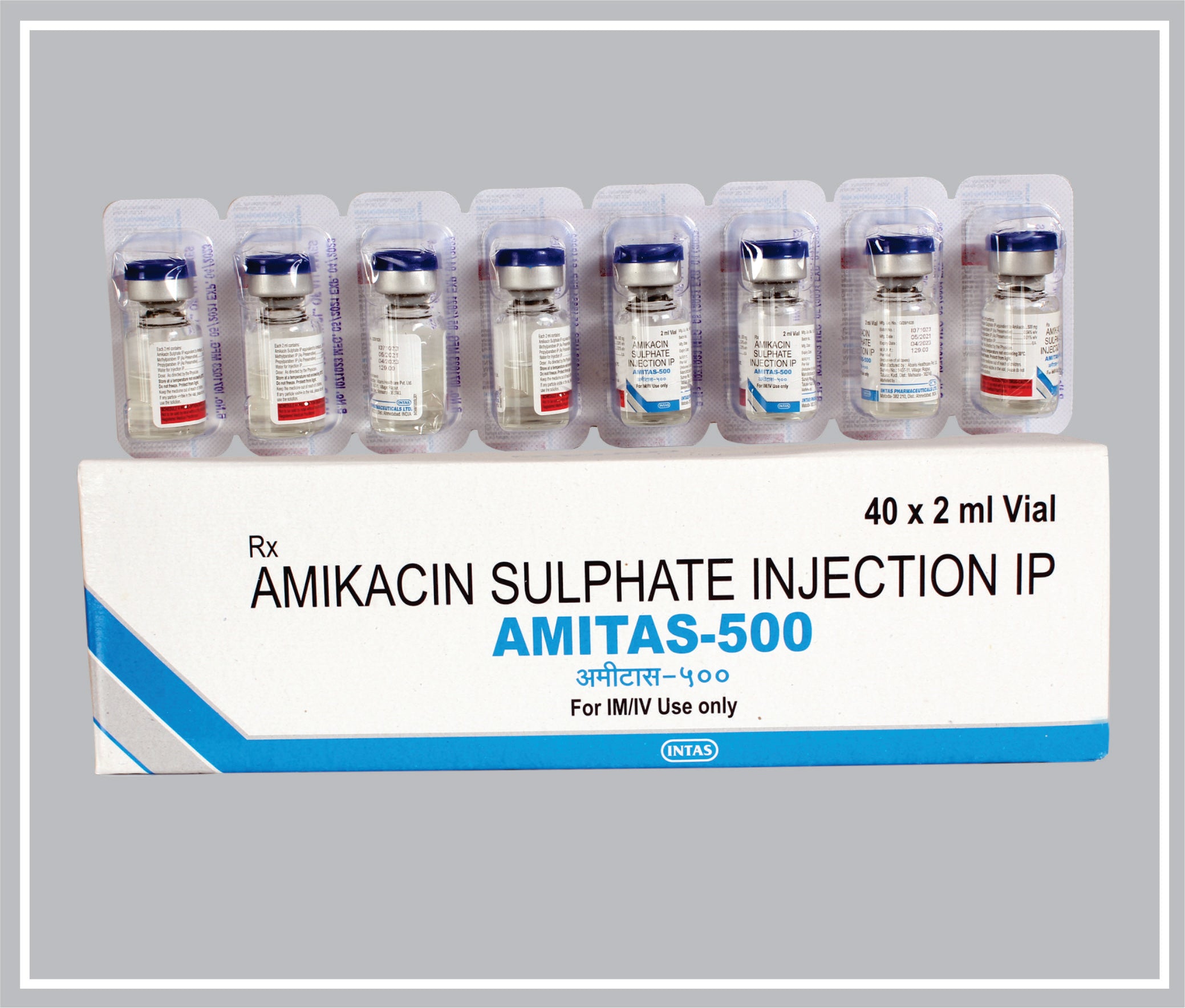 AMITAS-500 INJ 2ML (Amikacin Sulphate 500mg /2ml ) by Intas – IshwarPharma