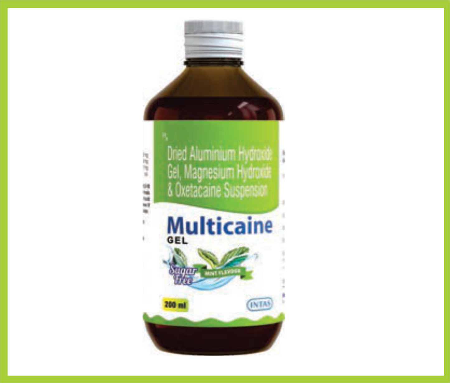 Multicaine Gel 200 Ml Oxetacaine 10 mg + Aluminium Hydroxide 380 mg + Magnesium Hydroxide 98 mg by Intas