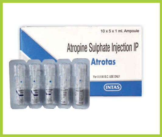 Atrotas 1Ml Inj Atropine 0.6 mg by Intas