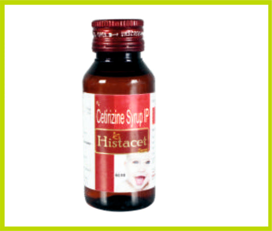 Histacet Sus. 60 Ml Cetirizine Hydrochloride 5 mg/5 ml by Intas