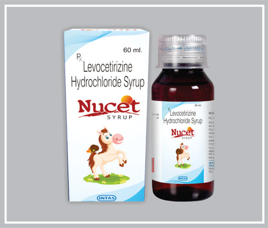 NUCET SYRUP. 60 ML (Levocetirizine 2.5 mg) by Intas